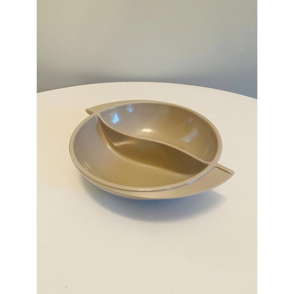 Vintage Boonton Gray Divided Serving Bowl, Melmac Vegetable Serving Bowl, Boonto - Picture 1 of 7